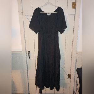 Woman Within Black Sun Dress 24w